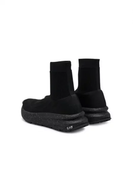 Мъжки спортни обувки - X8Z057 XK430 -  Emporio Armani - Текстил - Черен - Черен