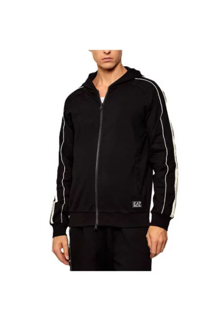 Мъжки суичър с цип  train logo series m tape hoodie fz - 7M001755-AF13512-UC001 - Черен - Черен