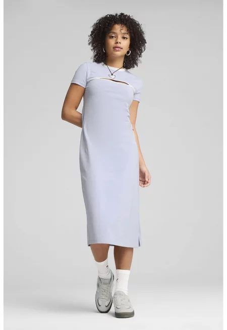 Миди рокля с отвори