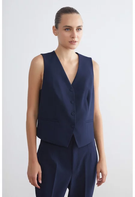 Официален елек с обшити джобове