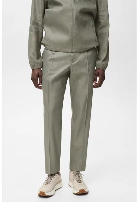 Панталон с лен - Каки