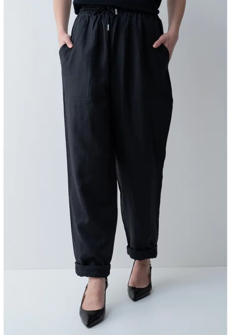 Панталон Tanjet с висока талия - Избеляло черно