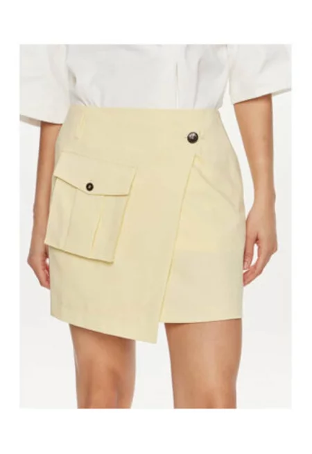 Пола  жълта - размер 36 - полиестер/вълна