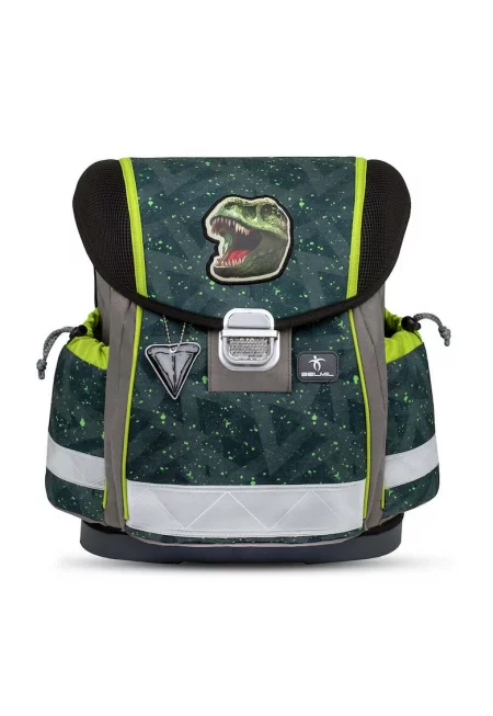 Раница с принт и подплатен гръб - Зелен/Кафяв