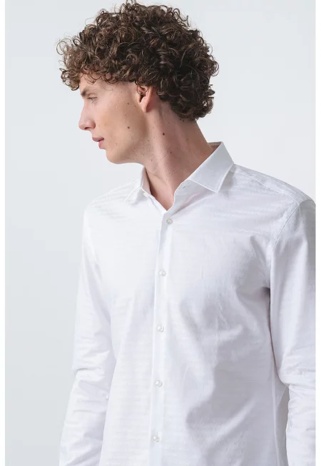 Риза с дълги ръкави - Бял