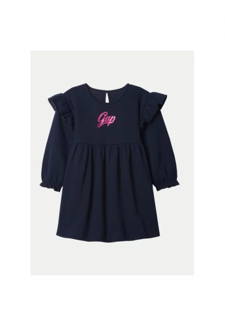 Рокля за момиче -  304985959 - Памук/Полиестер - Синя