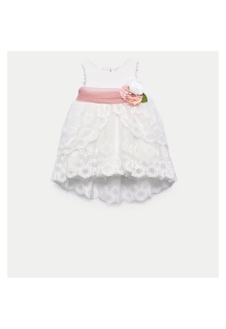 Рокля за момиче Abel Lula - 5012 - Полиестер/Памук - Бяла - Бял
