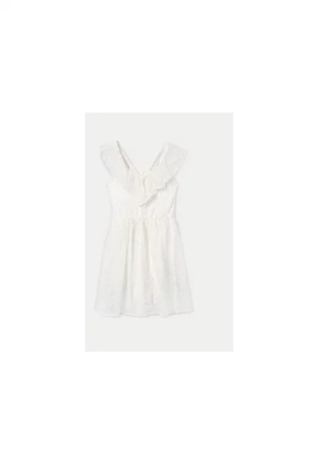 Рокля за момиче - Майорал - 304014567 - Памук/Полиестер - Бяла - Бял