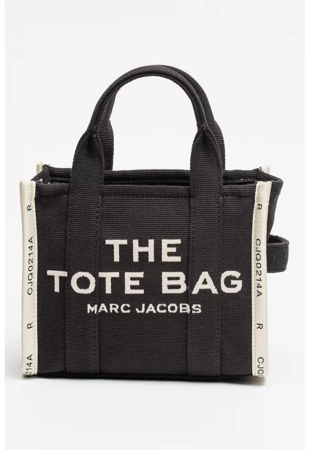 Шопинг чанта The Mini Toe с надпис - Черен