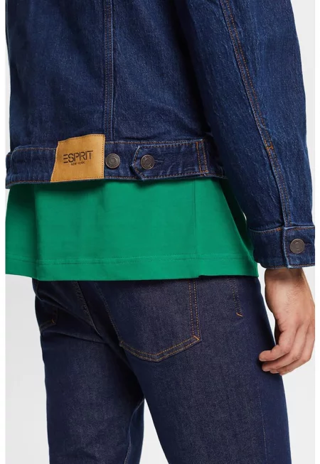 Скъсено дънково яке