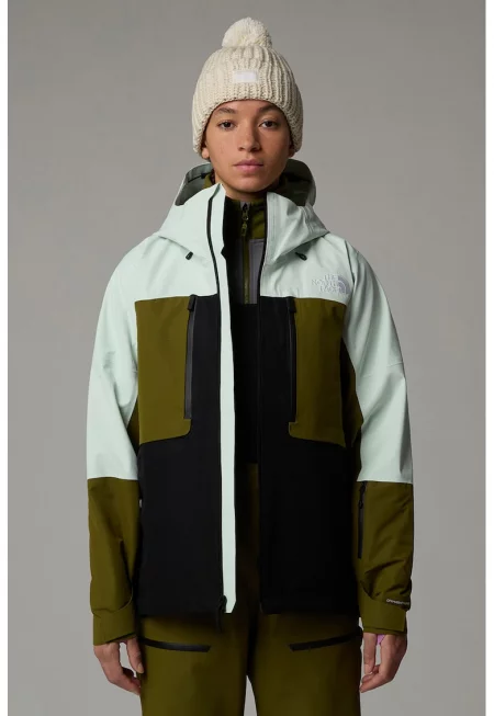 Ски яке Ceptor с качулка - Пастелносин/Черен/Маслинено зелено