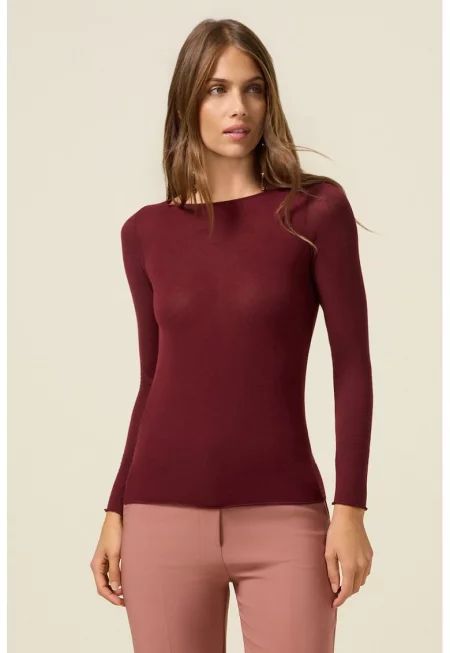 Слим блуза с модал и кашмир