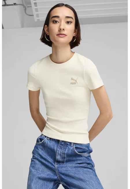 Слим тениска Classics с овално деколте