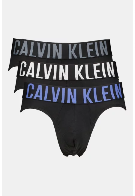 Слипове с лого - 3 чифта - Черен/Син