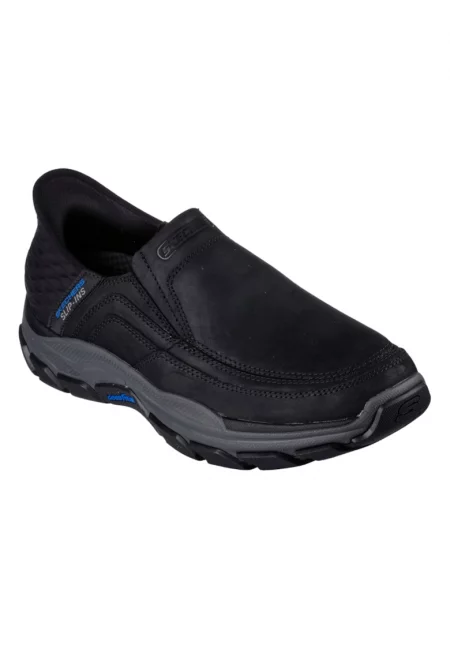 Спортни обувки - мъжки -  RESPECTED ELGIN 204810-BLK черни - SLIP INS - екологична кожа -