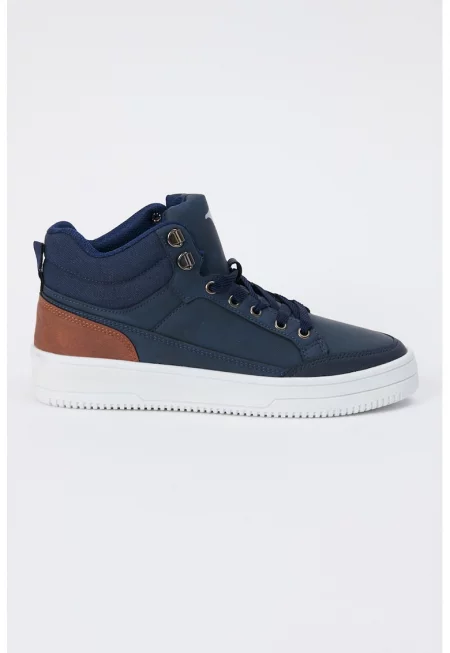 Спортни обувки от еко кожа - Тъмносин