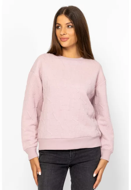 Суитшърт с овално деколте с лого