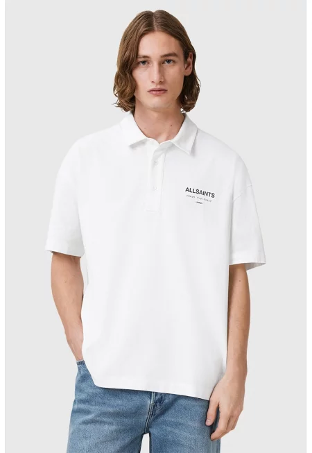 Свободна тениска Underground с яка - Черен/Бял