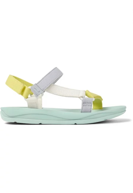 Текстилни спортни обувки Match 20643 с велкро - Бял/Жълт