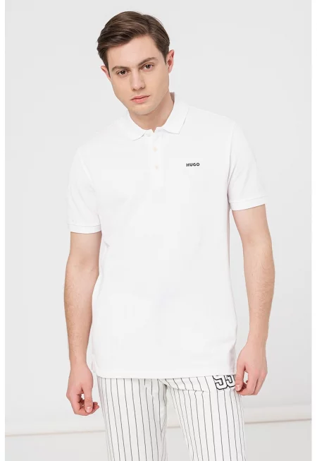 Тениска Donos от памучно пике с яка