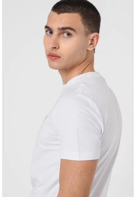 Тениска с лого - Черен/Мръснобял