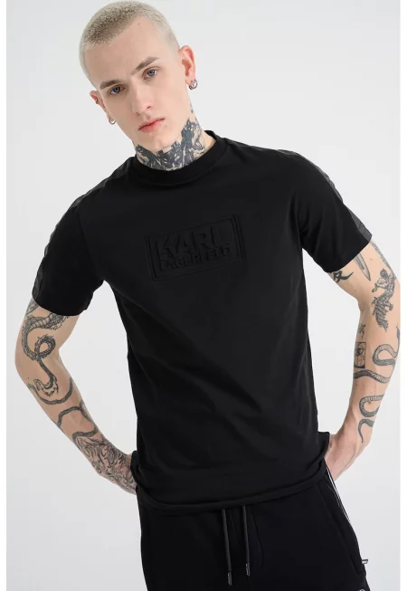 Тениска с лого - Черен