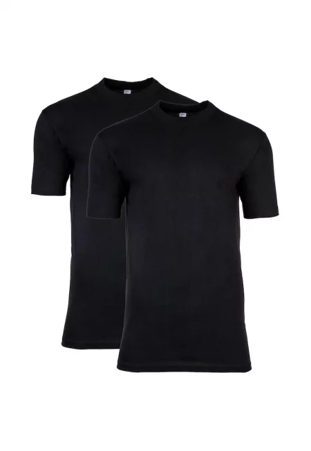 Тениска с овално деколте - 2 броя - Черен