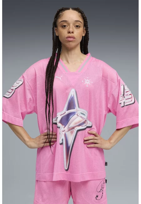 Уголемена баскетболна тениска Shooting Stars - Фуксия