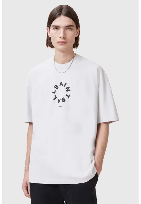 Уголемена памучна тениска Tierra - Черен/Мръснобял