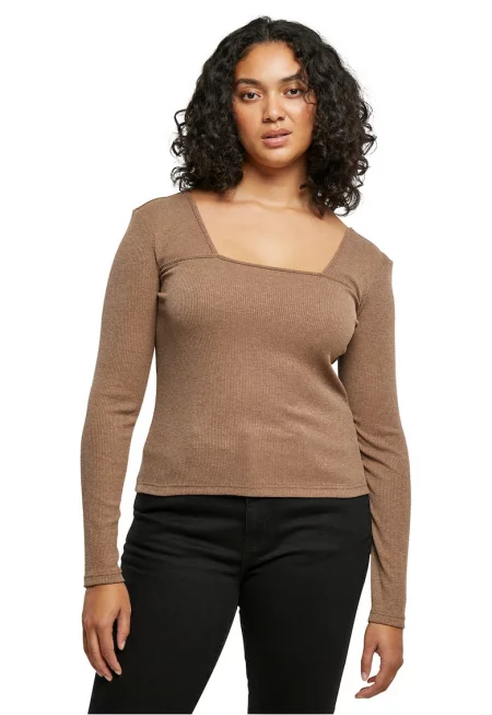 Блуза с квадратно деколте