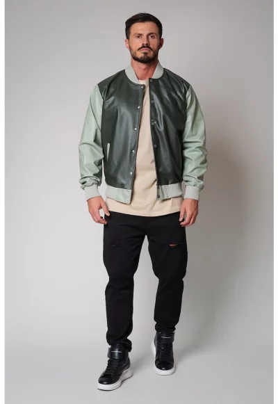 Бомбър яке от еко кожа