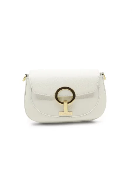 Чанта за през рамо от естествена кожа Tesoretto della Gioia - Бял