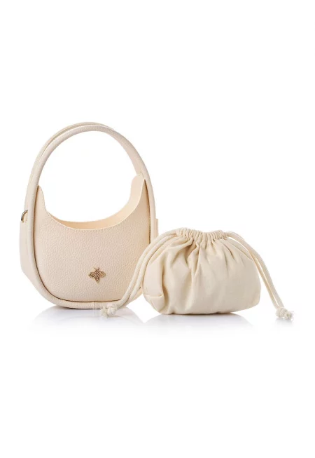 Чанта за рамо от еко кожа - Крем