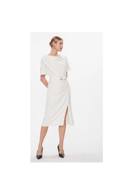 Дамска рокля -  303599959 - Рециклиран полиестер - Бежов