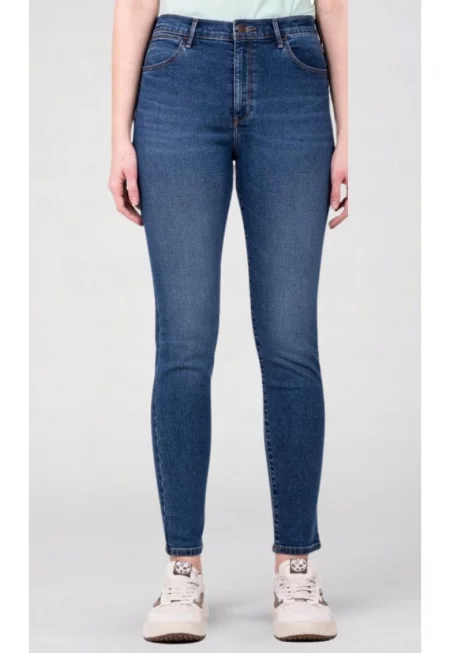 Дамски дънки -  Памук - Син - HIGH RISE SKINNY