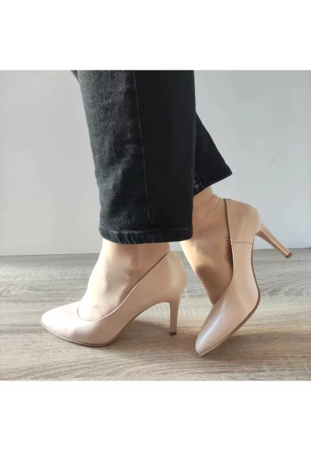 Дамски Обувки  43216 - Елегантни - Слонова кост - Бежов