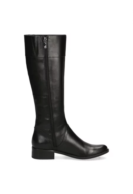 Дамски високи боти -  Естествена кожа - Черен