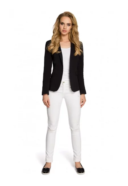 Дамско сако -  Памук/Еластан - Черен