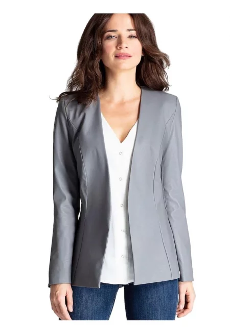 Дамско яке 5902194378284 - Ленитиф - Полиестер/Еластан - Сиво -