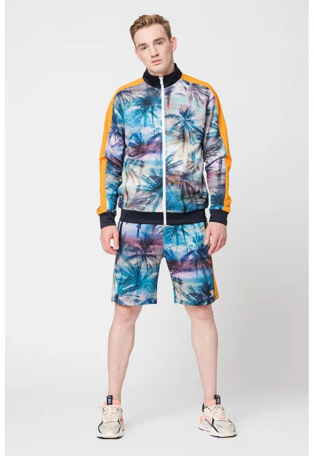 Фитнес блуза с цип и десен