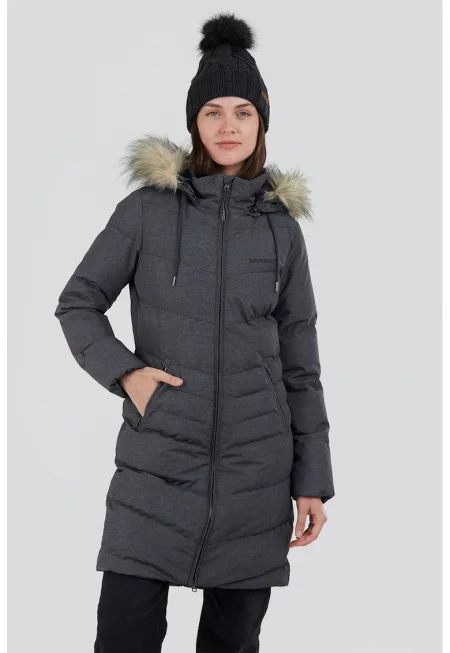 Капитонирано зимно яке Puppis с вата и еко пух - Tъмносив