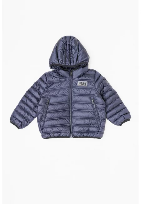 Капитонирано зимно яке с вата и качулка - Ултрамарин синьо
