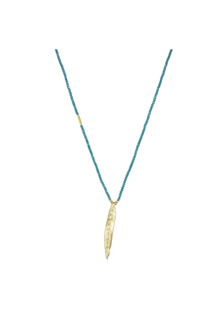 Колие с кристали - Златист