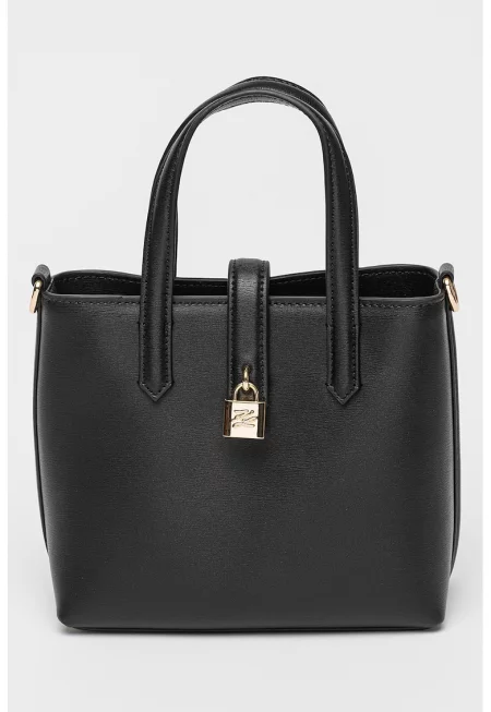 Кожена чанта Autograph - Черен