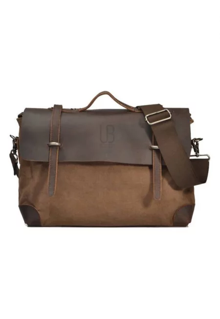 Кожена чанта London тип Messenger - Кафяв/Карамел