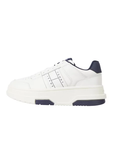 Кожени спортни обувки The Brooklyn - Бял/Тъмносин