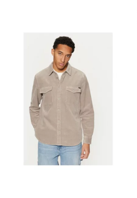 Мъжка риза  304554261 - Памук - Бежов - Бежов