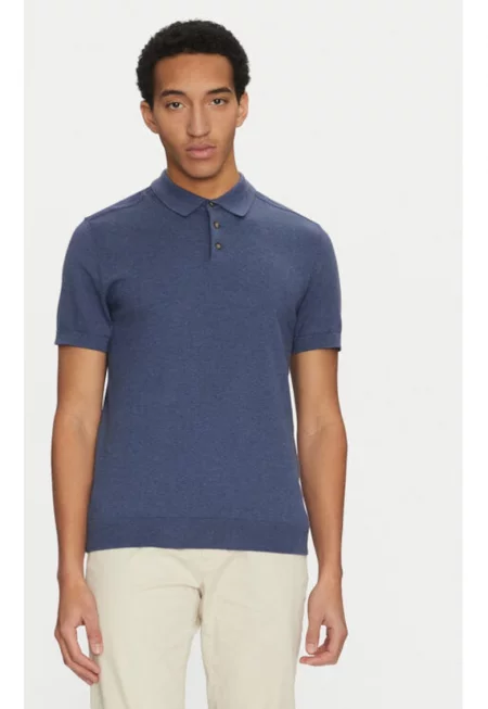 Мъжка тениска -  304704833 - Памук - Син - Син