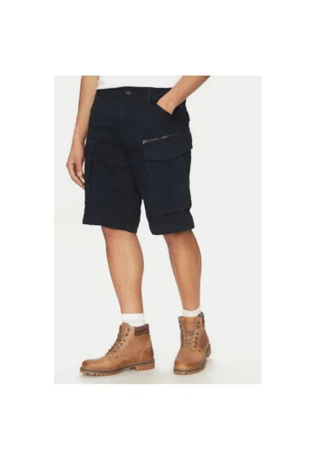 Мъжки къси панталони G Star Raw - D08566-5126 - органичен памук/еластан - черни - Черен