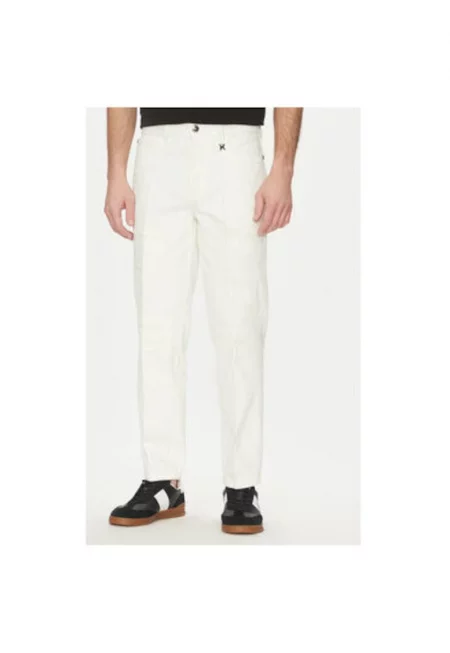 Мъжки панталон  UMP25142JE - памук - бял - Бял